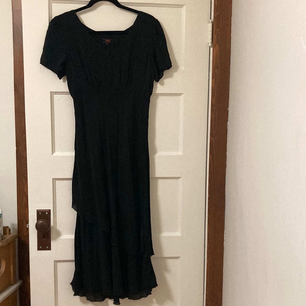 Black Y2K empire waist dress